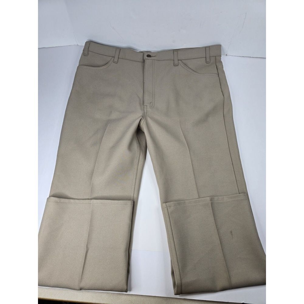 Vintage Levi's 517 Straight Leg Tan Dress Pants Men's 44 x 30 CowboyCore Western